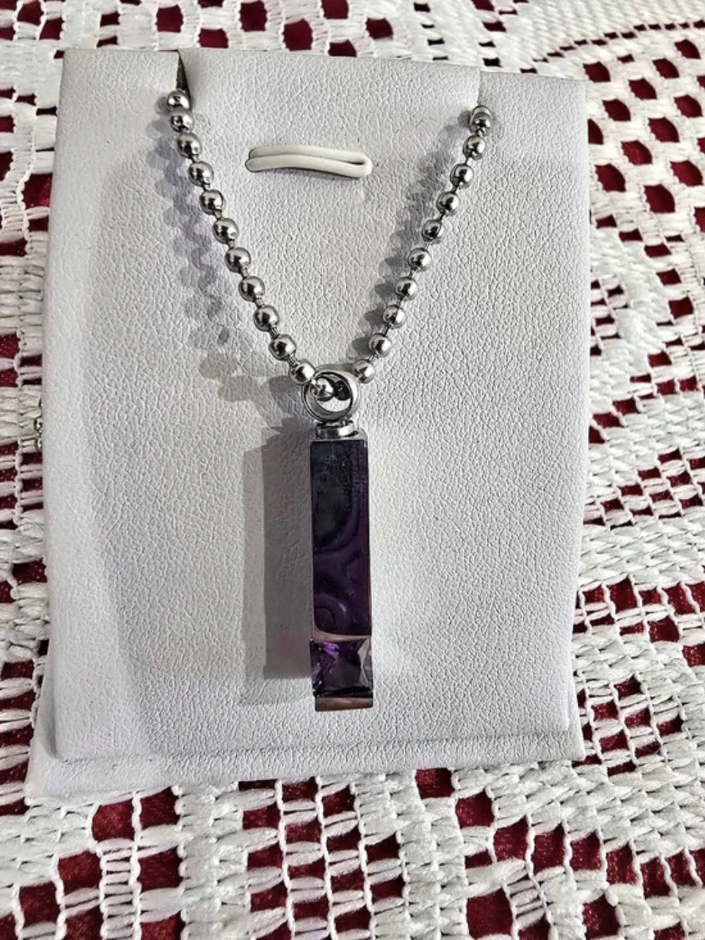 Pillar Cremation Urn Necklace